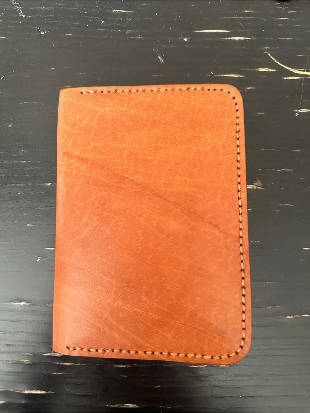 Genuine leather Brown Leather Passport Wallet